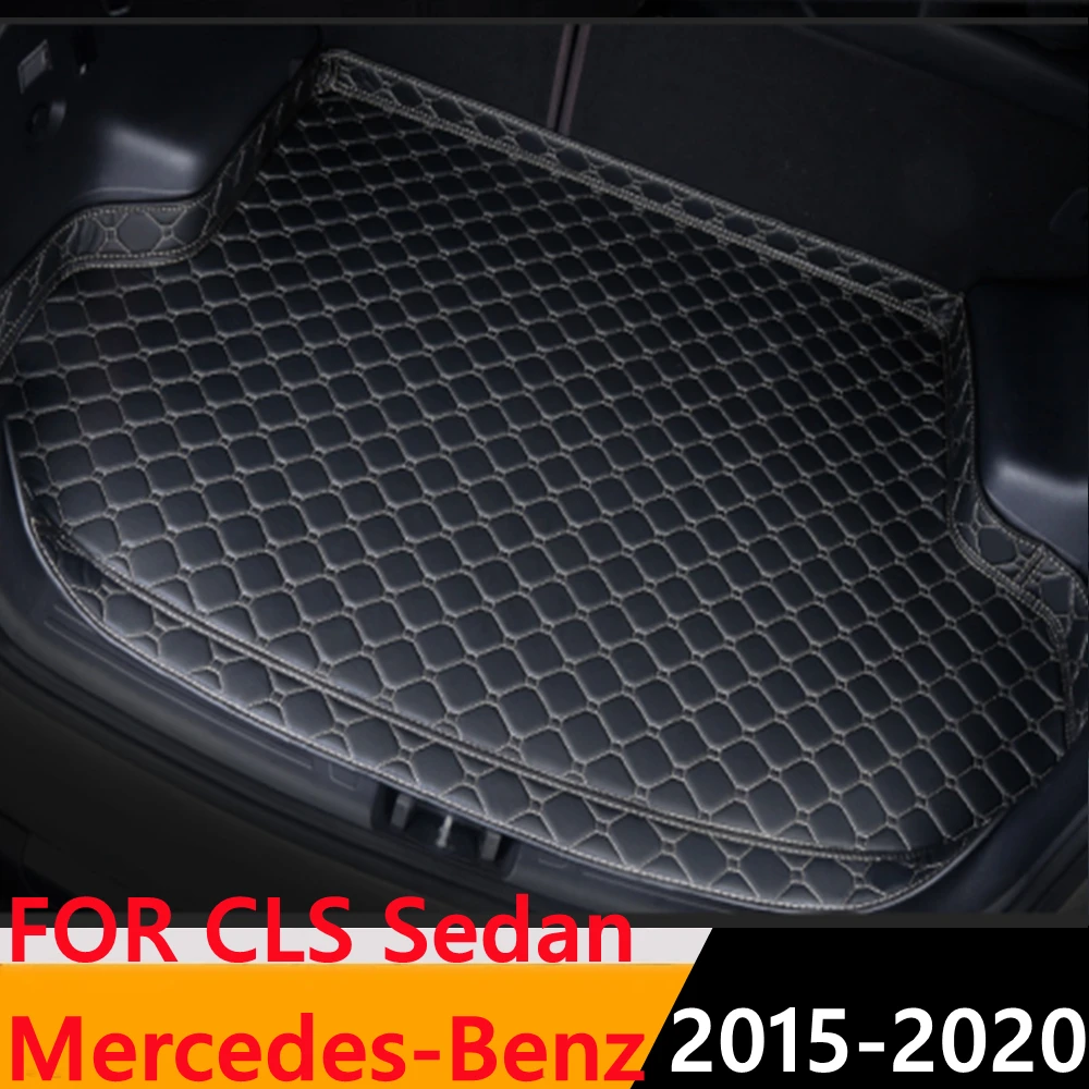

Sinjayer Car Trunk Mat Waterproof AUTO Tail Boot Carpet High Side Cargo Pad Liner Fit For Mercedes-Benz CLS Sedan 2015 2016-2020