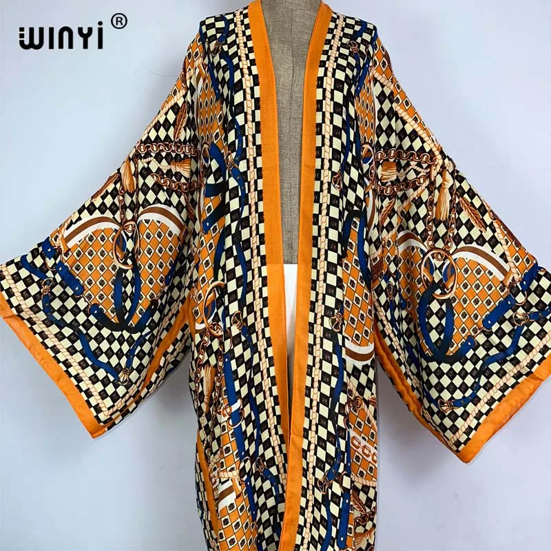 Модное кимоно WINYI кардиган кафтан коктейль Сексуальная Пляжная накидка в стиле