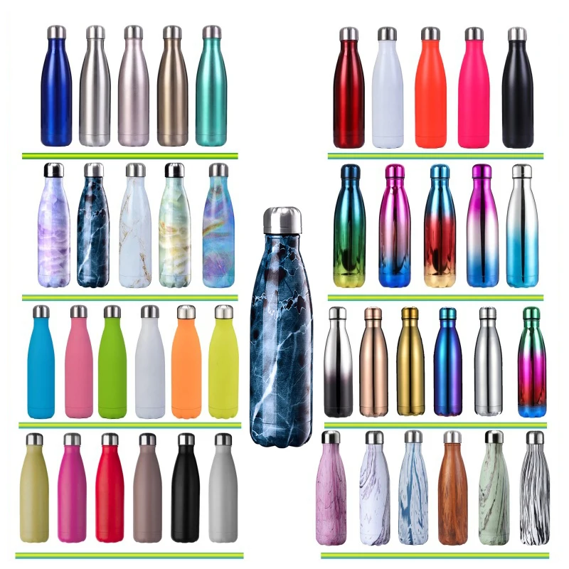 500ml Double-Wall Insulated Stainless Steel Thermos Mug Coke Shape Sport Water Bottle For Girls Vacuum Flask Travel Mug Cup