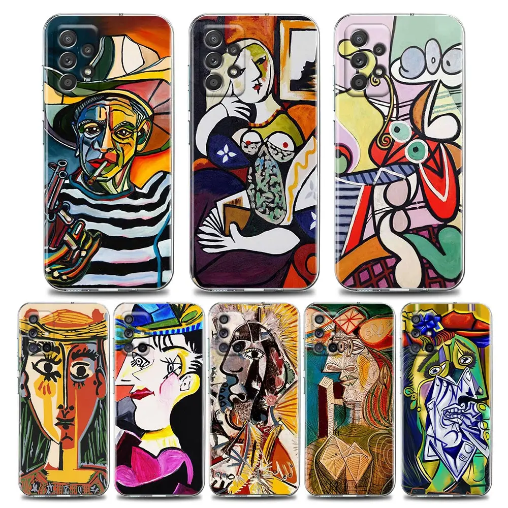 

Picasso Abstract Art Painting Clear Phone Case for Samsung A01 A02 A11 A12 A21 S A31 A41 A32 A51 A71 A42 A52 A72 Soft Silicone