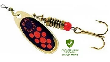Блесна вращающаяся Mepps BLACK FURY 3 Gold/Orange комплект из 5 штук |