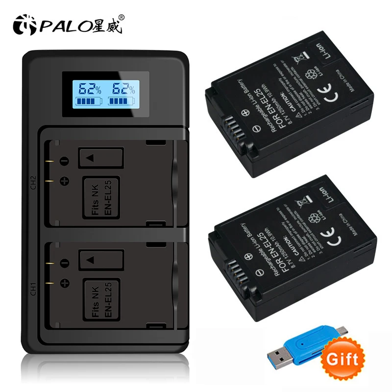 

Аккумуляторная литий-ионная батарея ENEL25 10-4 шт. с зарядным устройством для Nikon Z50 ZFC Z 50 Z