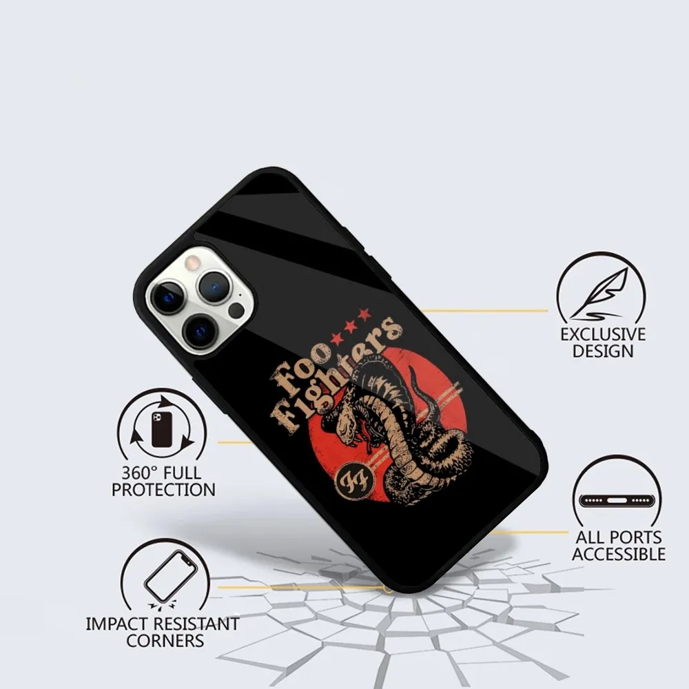 Чехол для телефона F-Foo Band F-FightersS iPhone 16 15 14 13 12 11 Plus Pro Max Mini Magsafe с магнитной