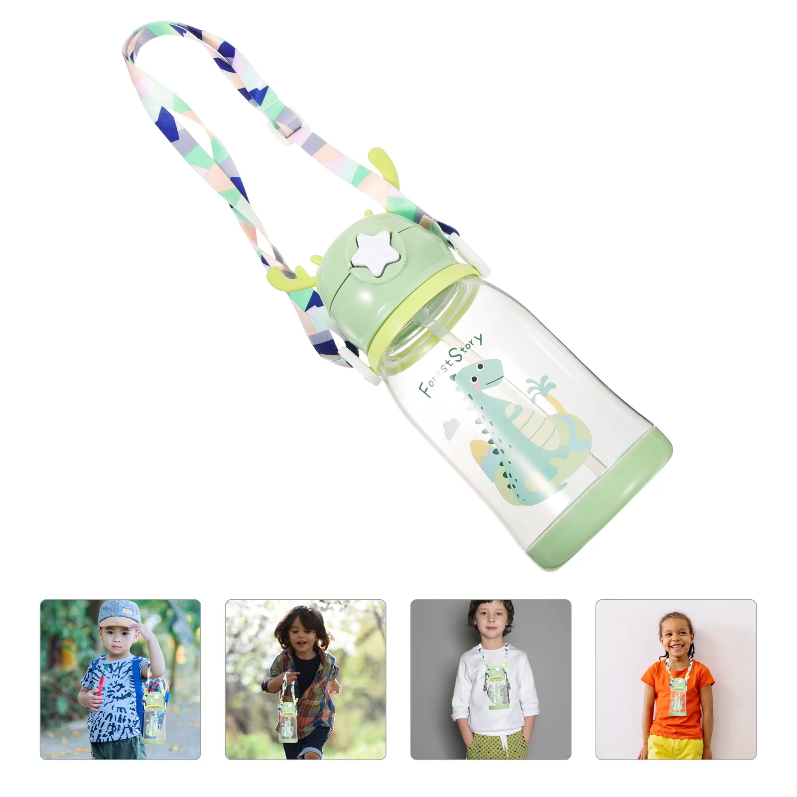 

Plastic Water Cup with Straw Toddler Plastic Water Bottle Cute Water Bottle for Children