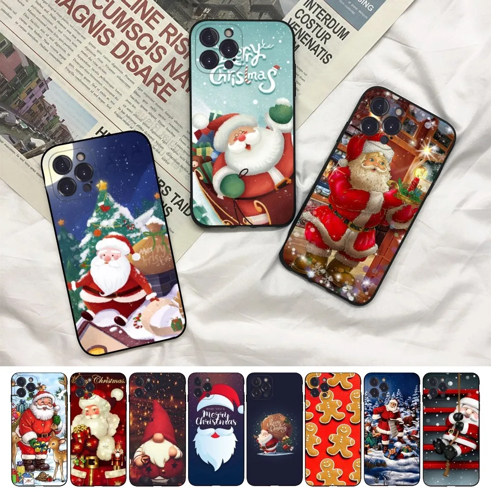 

Christmas Cartoon New Year Gift Phone Case For iPhone 15 14 11 12 13 Mini Pro XS Max Cover 6 7 8 Plus X XR SE 2020 Funda Shell