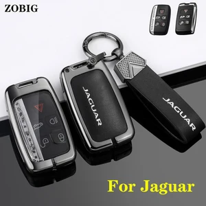 ZOBIG Car Key Case Cover Keychain Holder For Jaguar XE XF XFR XJ XJL F-PACE F-TYPE Case Fob Car t45r in USA (United States)