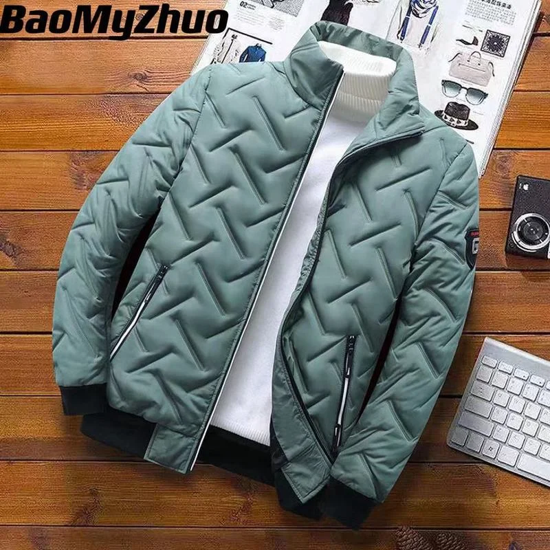 2022 Autumn Bomber Jacket Military Men Fashion Streetwear Casual Windbreaker Cotton Jacket Outdoors Sports Stand Collar Coats