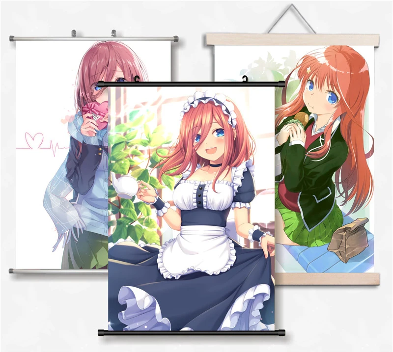 

Anime The Quintessential Quintuplets Scroll Hang Picture Cartoon Artistic Paintings Poster Toy Home Decor Gift