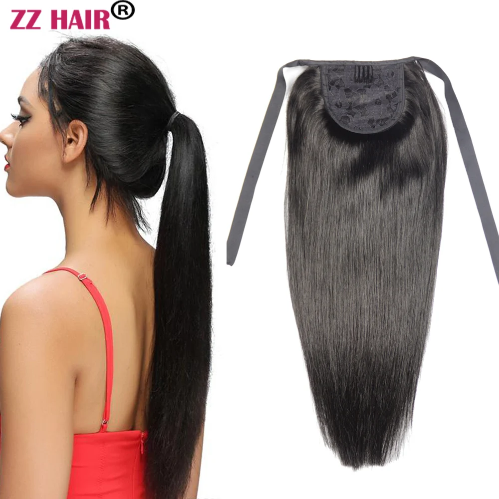 Zzhair 100% Бразильские Человеческие Волосы Remy 16-20 Дюймов Прямые Наращивание Волос С
