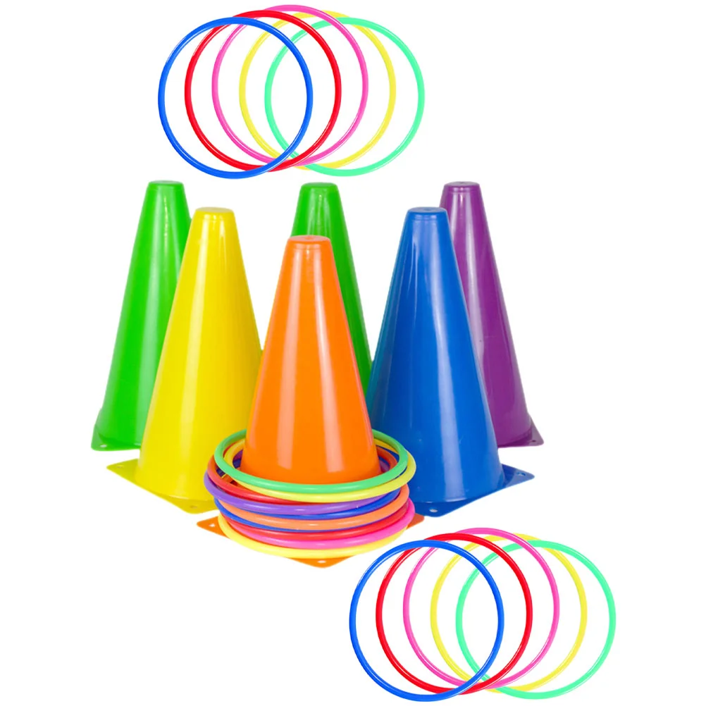

Soccer Cones Sports Kids Playset Outdoor Toss Game Train Tossing Tool Ice Cream Colored Carnival