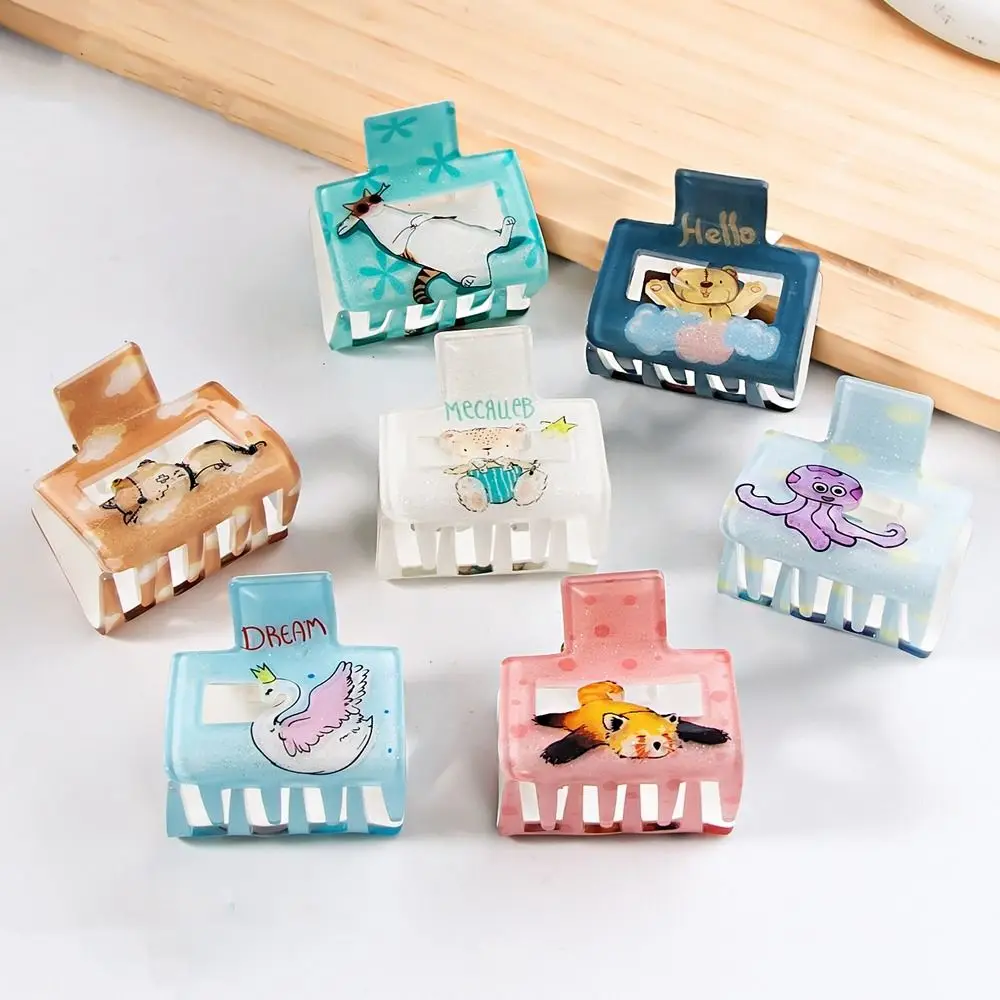 

Cute Animals Hair Claw Acrylic Fun Hair Clip Sweet Cute Shark Clip Korean Headwear for Girl