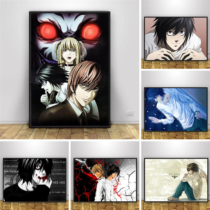 Anime Death Note Mosaic Wall Art Posters and Prints Wall Art Picture Canvas Painting for Living Room Bedroom Decoration