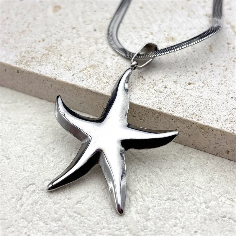 Модное ожерелье с подвеской в виде морской звезды и для женщин мужчин