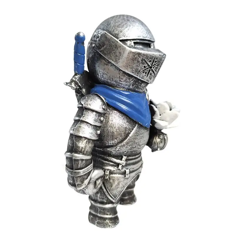 

Рыцарь гномы садовая статуя защита крест Templa карликовая защита самурайский Миниатюрный Европейский Рыцарь Резиновые аксессуары для украш...