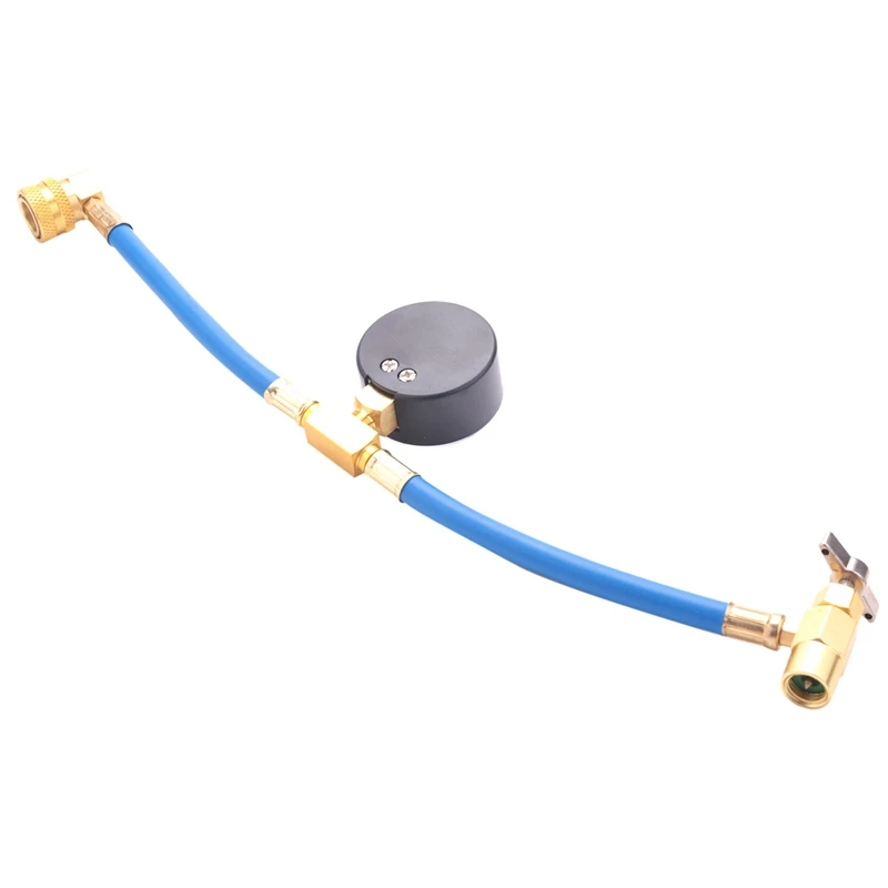 

2X R134A Car Ac Refrigerant Charge Hose Kit Recharge Hose With Gauge,A/C 1/2 Recharge Measuring Kit