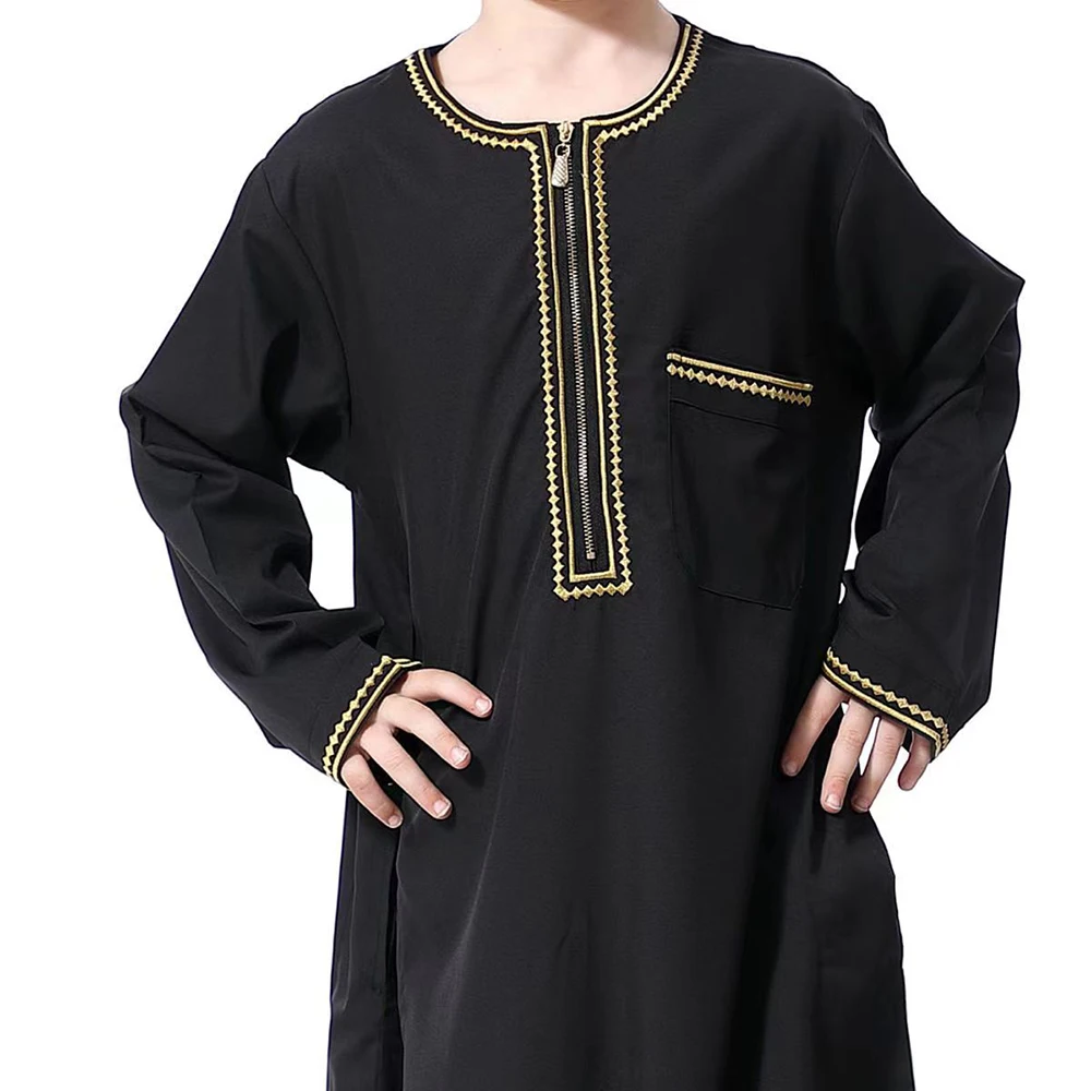 Abaya Dubai Long Robe Boys Jilbab Khimar Turkey Ramadan Muslim Clothes Kaftan Moroccan Islam Hijab Abayas Arab Islamic Clothing