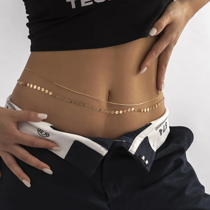 

Женская цепочка для живота, пляжные аксессуары для тела, цепочка на талию, ювелирные изделия