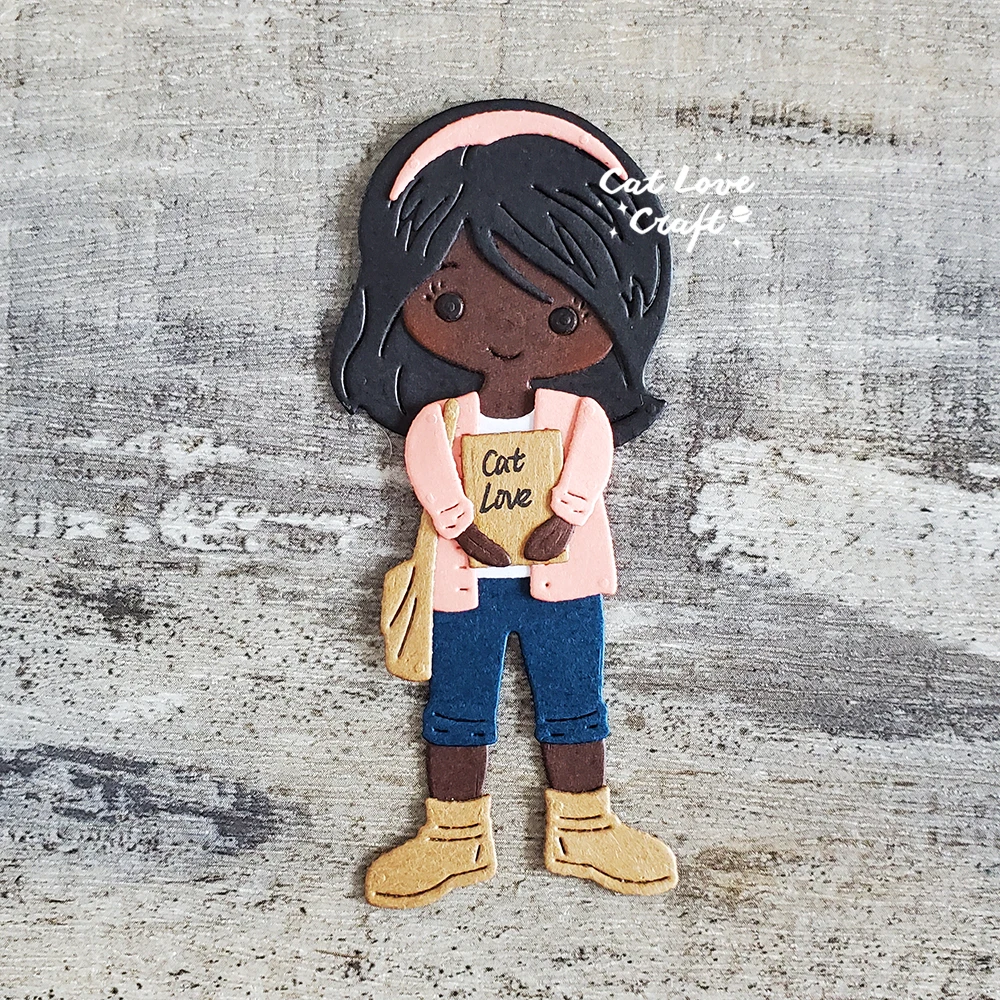 Металлические Вырубные штампы Catlove с изображением девушки-книжки искусственные