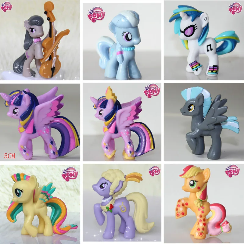 

My Little Pony Doll Toy Collection Pony Action Figure Twilight Sparkle Rainbow Dash Children Gifts Mini Figurine Children Gifts