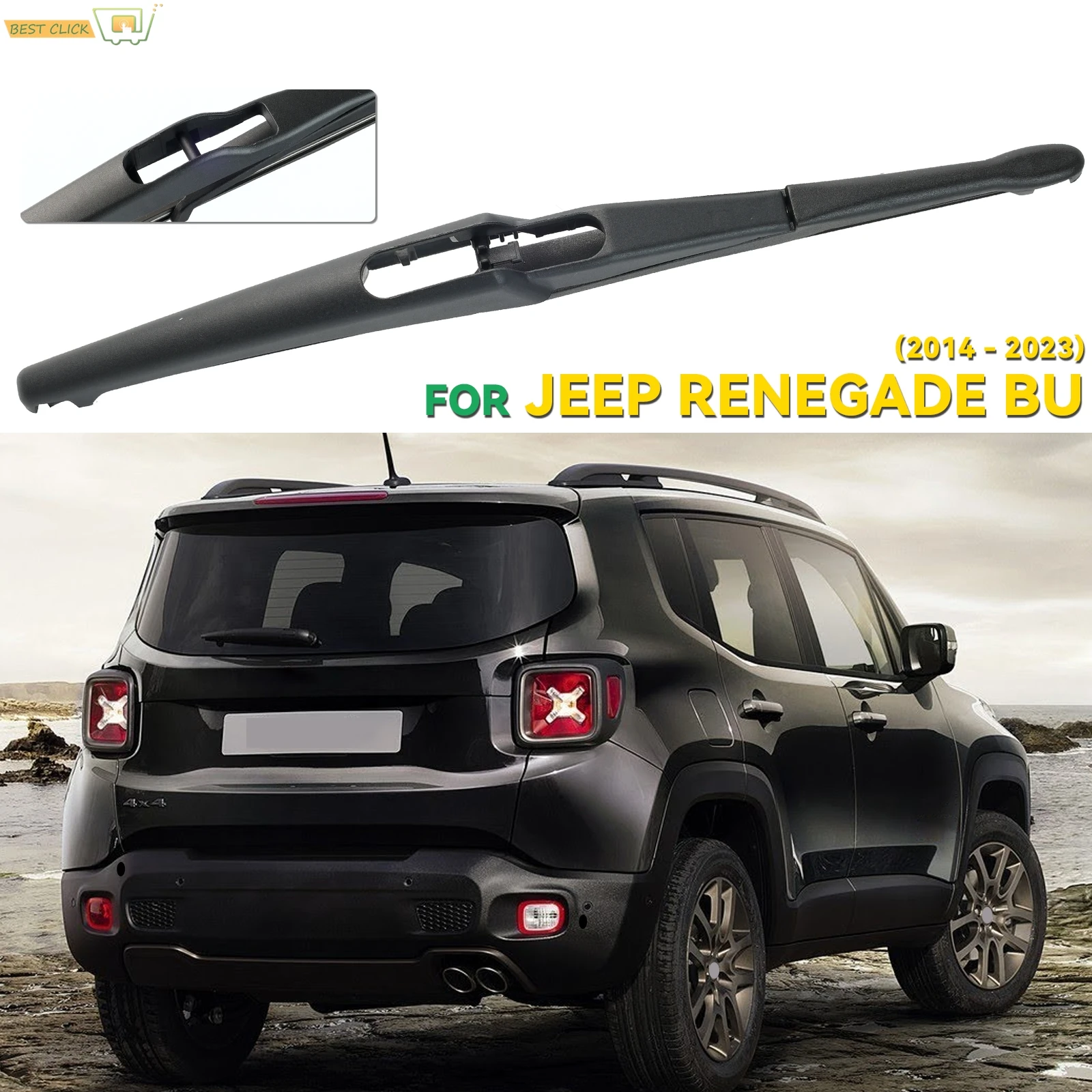

10 "щетка заднего стеклоочистителя автомобиля для Jeep Renegade 2015 2016 2017 2018 2019 2020 2021 2022 2023 68256590 Окно задней двери с щеткой от дождя AA
