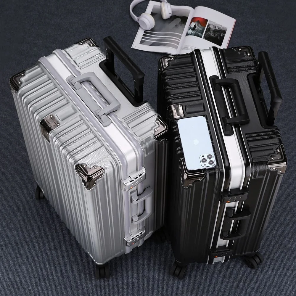 Luggage Fixed belt Aluminum-magnesium Boarding Rolling Luggage Perfect for Brand Travel Suitcase