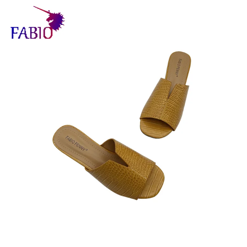 Африканская мама новинка изысканные полосатые тапочки на среднем каблуке