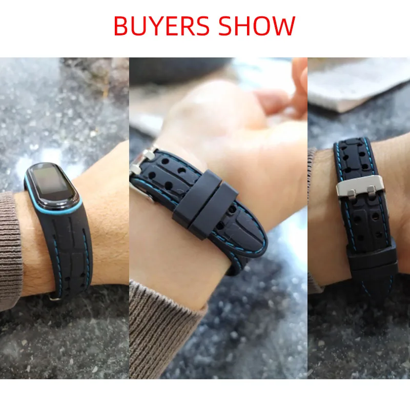Bracelet for Xiaomi Mi Band 6 5 4 3 Sport Silicone Watch Band Wrist for Mi Band 6 Strap 5 Bracelet for Xiaomi Band 4 NFC Belt 3