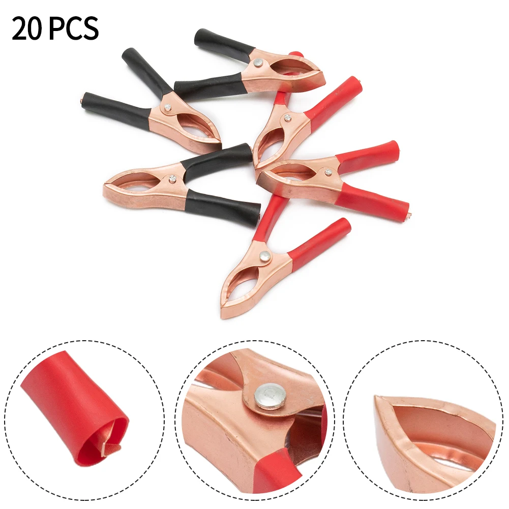 

10/20pcs70mm 30A Battery Clamps Car Alligator Clips Crocodile Clip Battery Test Lead Clips Alligator Clips Wire Cable Connectors