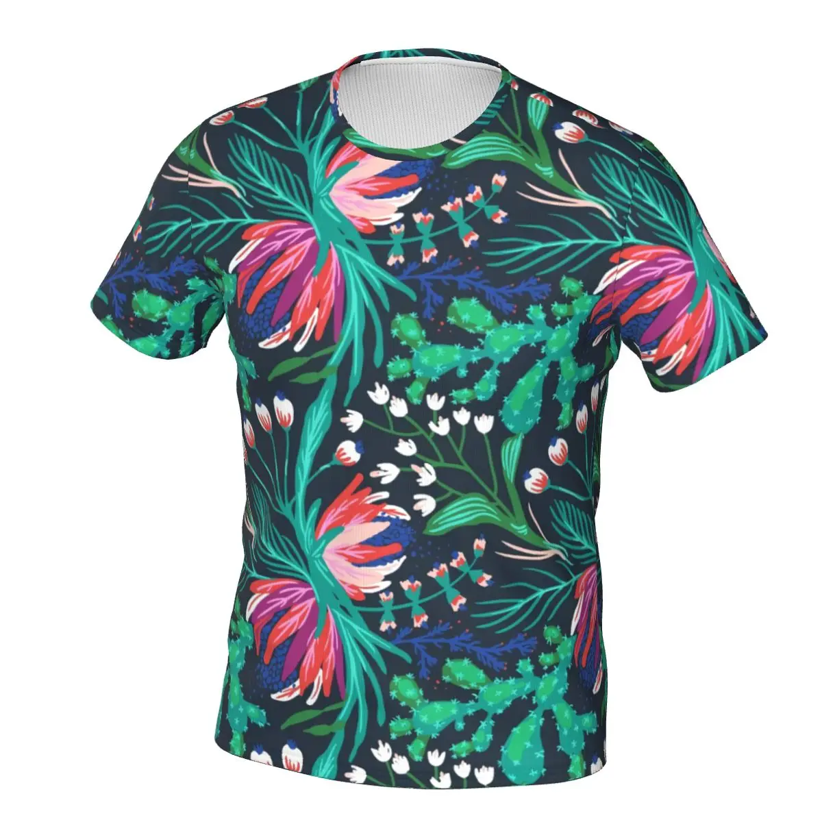 

Футболка мужская с принтом зеленых листьев, уличная одежда в стиле Харадзюку, Пляжная рубашка с коротким рукавом, цвет РОЗОВЫЙ, лето