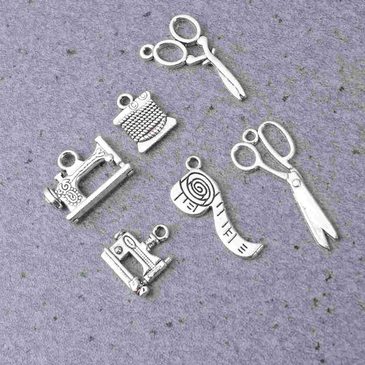 

Jewelry Charms Charm Pendant Making Sewing Pendantsnecklace Vintage Christmas Alloy Craft Findings Connector Machine Scissors