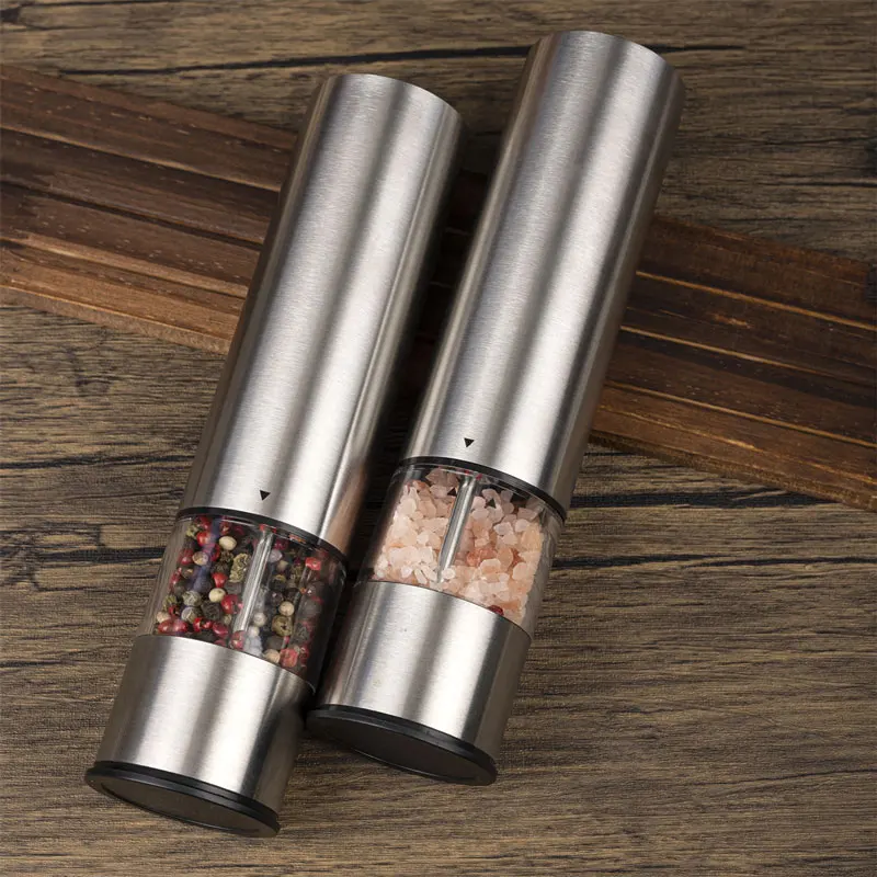 Электрическая мельница для соли и перца нержавеющая сталь кухонные инструменты