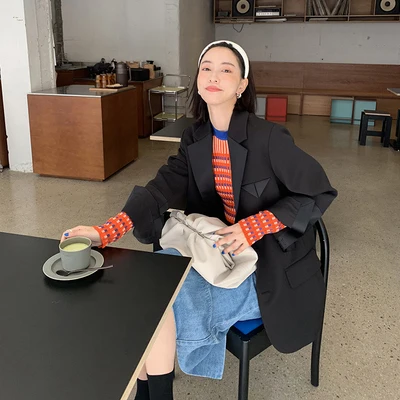 

Jacket women's cardigan women's long-sleeved spring and autumn new Korean style loose lazy coat jacket