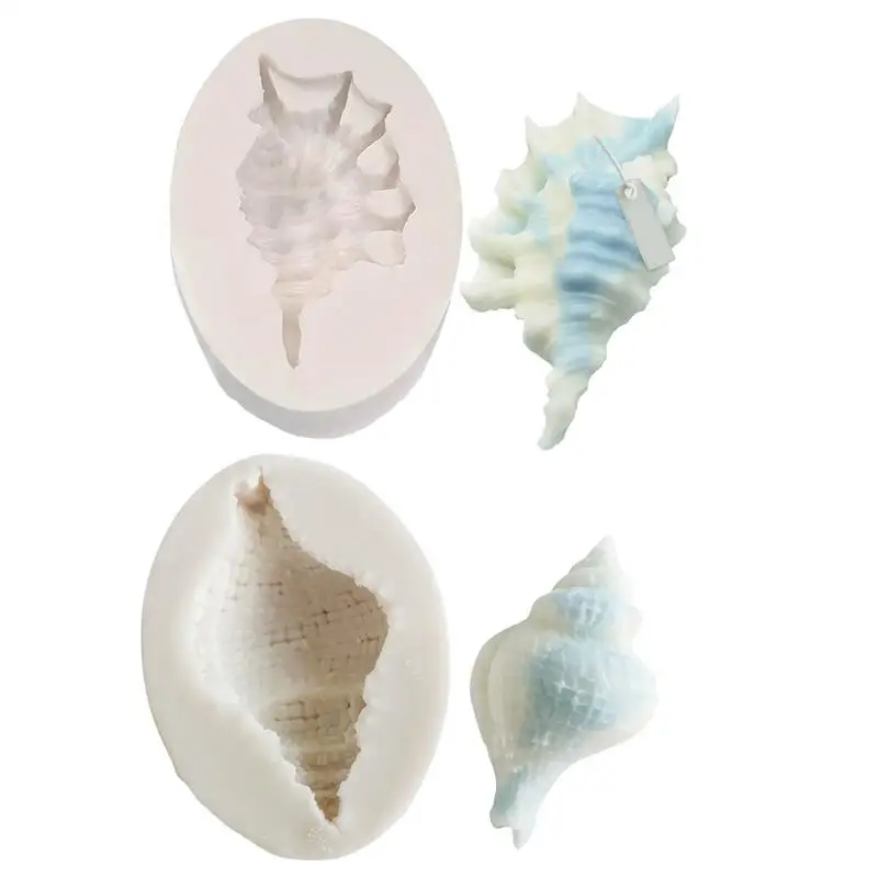 

Silicone Candle Molds Conch Shape 3D Silicone Mold Candle Making Molds Silicone Molds For Making Aromatherapy Candles Wax