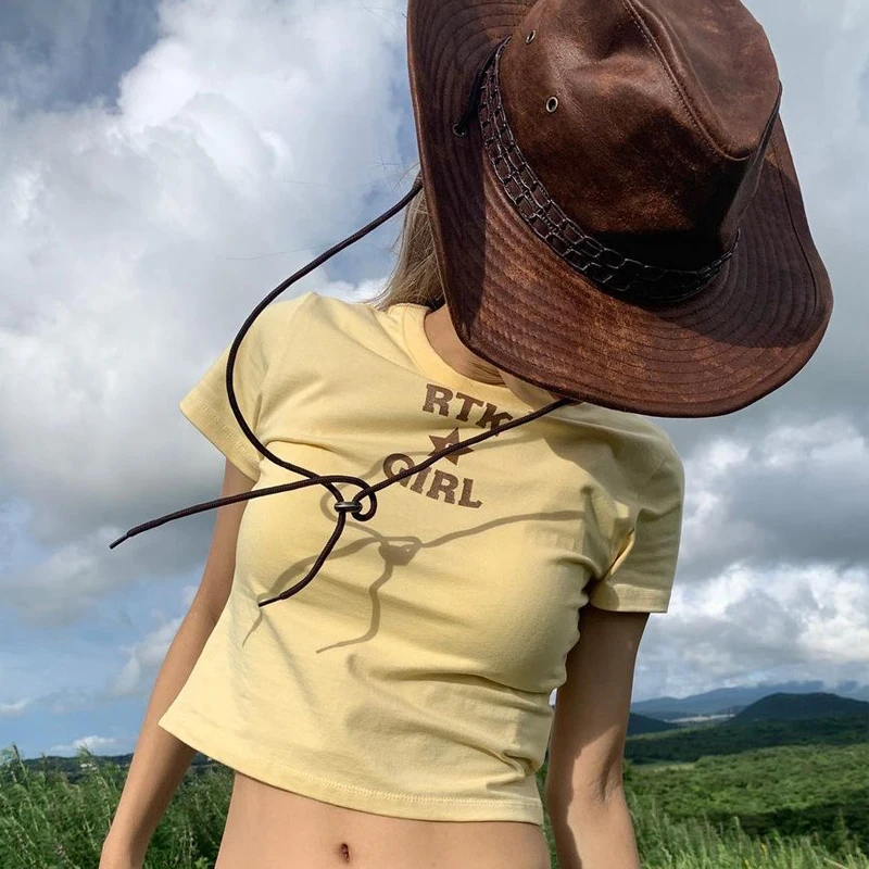 

Women clothing Fashion 2000s Letter Print Cute Baby Tees Streetwear Harajuku Goth Short Sleeve T-shirts Y2K Crop Tops Slim