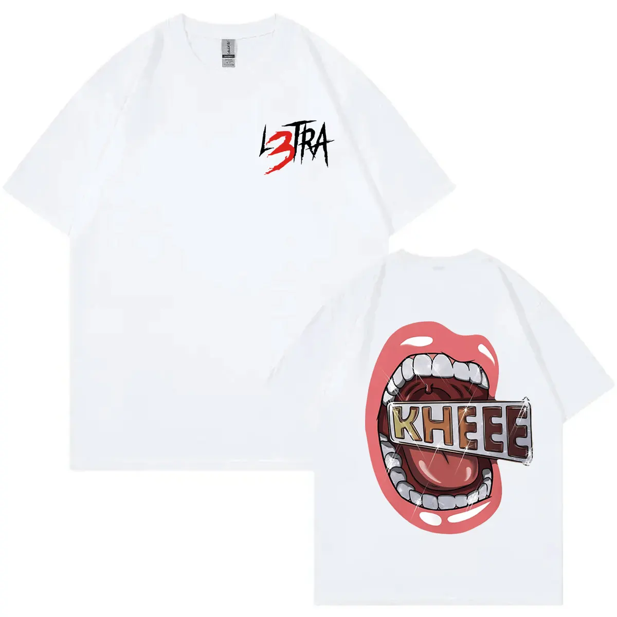 Rapper Luar La L L3TRA KHEEE Graphic T Shirts Harajuku Hip Hop Short Sleeve T-shirt Men Women Casual Fashion Oversized T-shirts