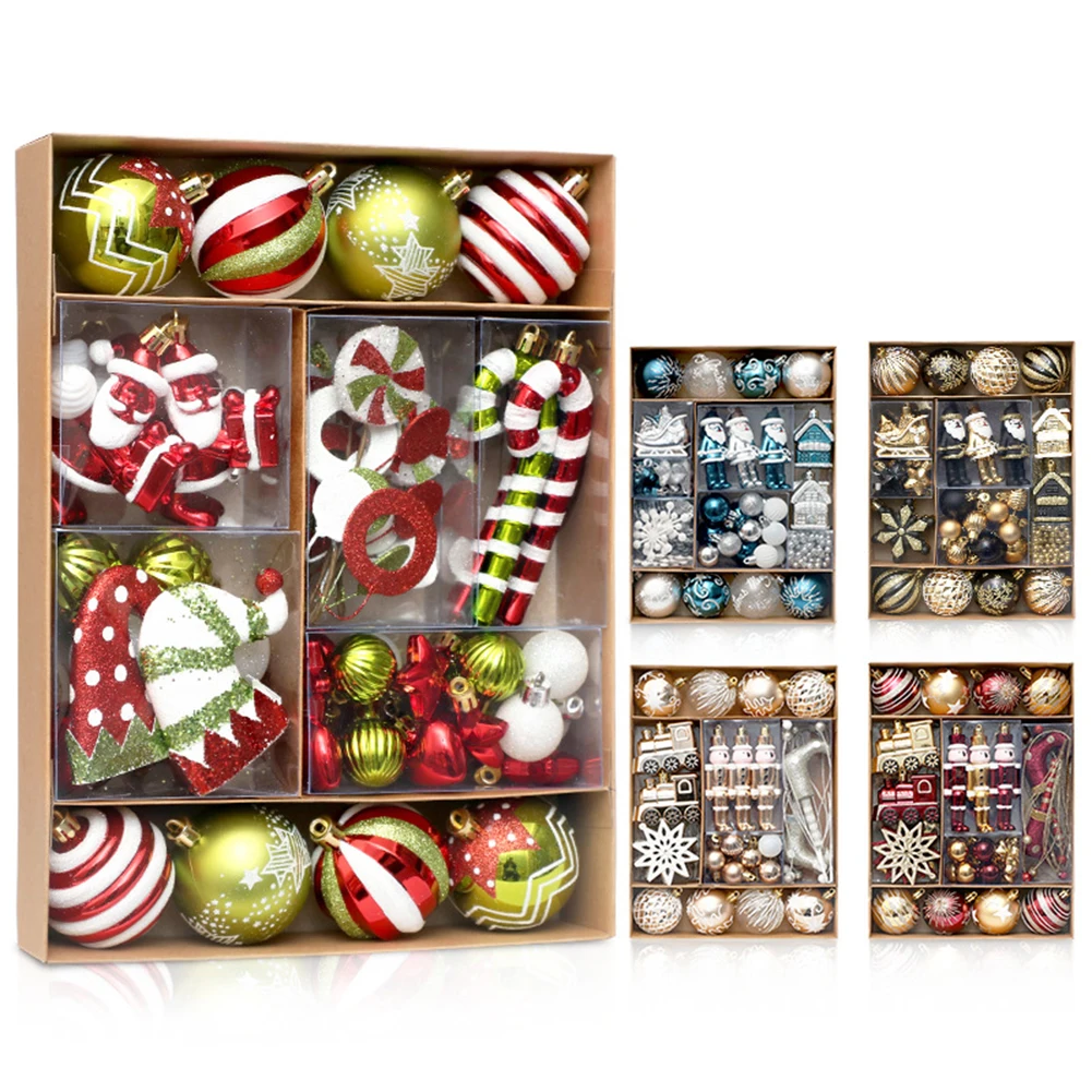 

Christmas Ornaments Tree Spherical Decoration Set Home Decoration Christmas Tinsel Themed Decorations Christmas Supplies