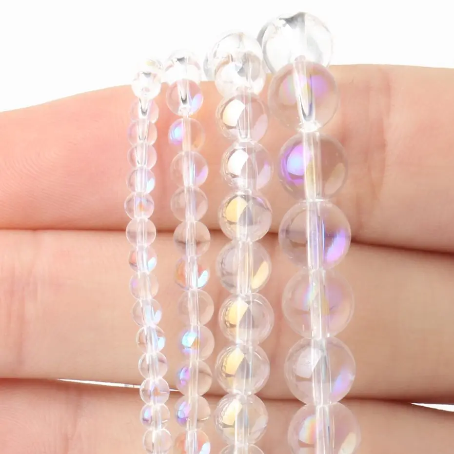 Круглые бусины из австрийского хрусталя AB Lyons, 2-8 мм