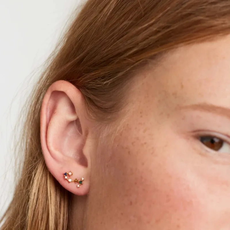 Женские серьги-гвоздики серебряного цвета 12 видов |