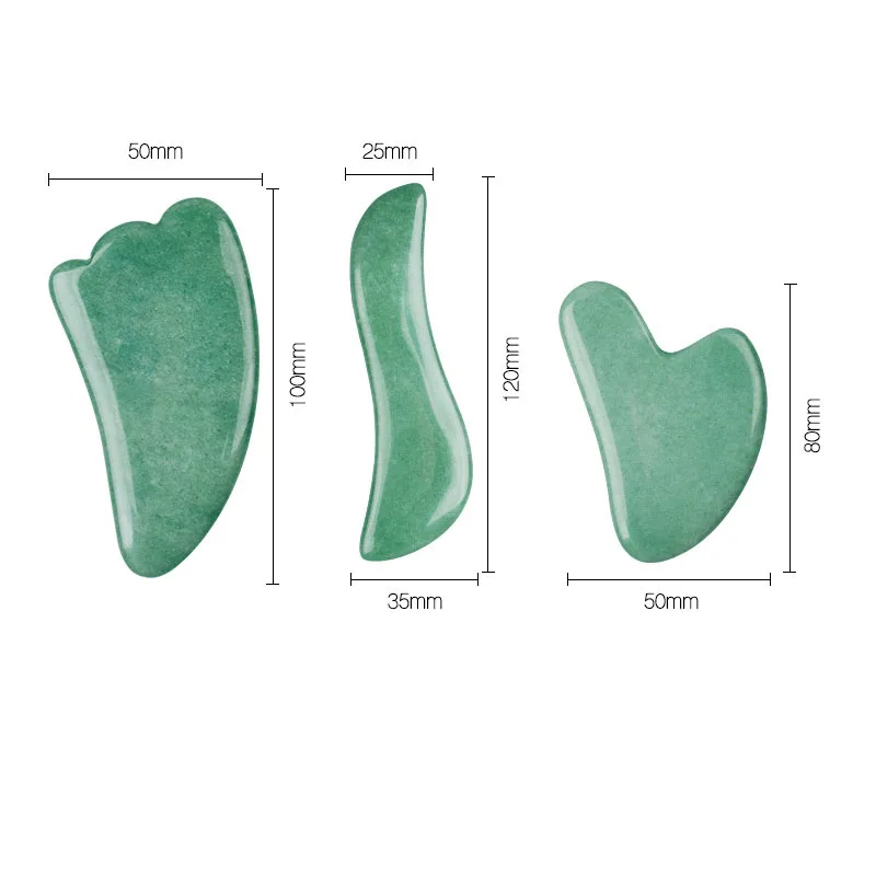 Natural Jade Green Dongling Scraping Board Acupoint Massage Facial Skin Care Beauty Cleaning Wrinkle Removing Lifting Tightening |