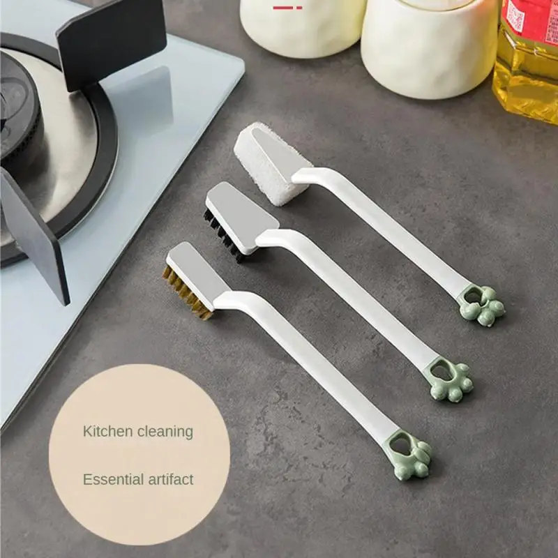 

Not Hurt Cleaning Brush Set Kitchen Long Handle Pot Washing Brush Oil Removal Stove Brush Cleaning Tool Household Non-stick Pan