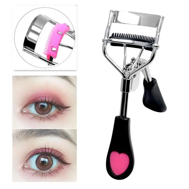 

1PC Lady Professional Eyelash Curler With Comb Tweezers Curling Eyelash Clip Cosmetic Eye Beauty Tool maquillaje