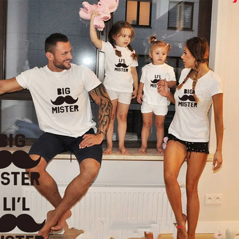 

Mom Dad Me Family Matching Outfits Father Daughter Son Clothes Look Tshirt Dad and Me Dad Baby Kids Clothes Father Baby Outfits