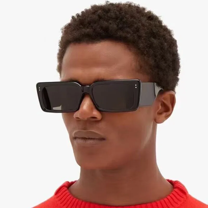 

ZLY 2022 New Fashion Rectangle Sunglasses Men Women Colorful Lens Vintage PC Frame Trending Brand Designer Casual Eyewear UV400