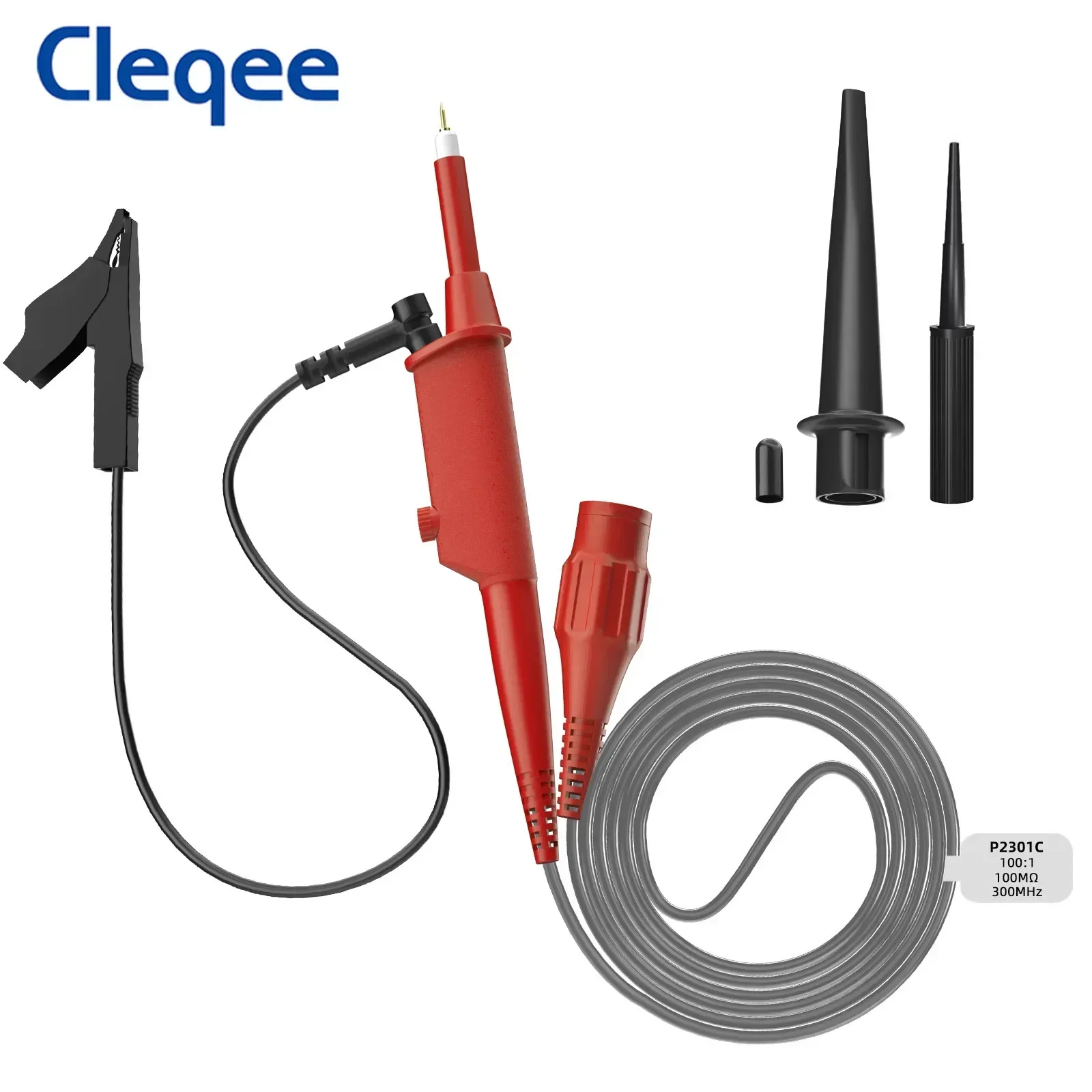Фото Cleqee P2301C 300 МГц осциллограф зонд 100:1 высокое напряжение 5 кВ безопасный разъем BNC для цифрового осциллографа №1