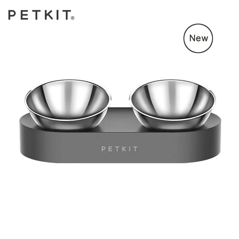 

New PETKIT Stainless steel Double Feeder bowls FRESH Nano 15 degree adjustable pet Cat Food Bowl Water Cup for pets feeding