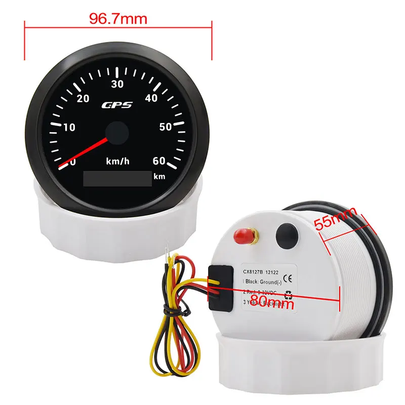 GPS-Спидометр 0-60 км/ч 85 мм 7 цветов соответствует стандарту GPS-антенны