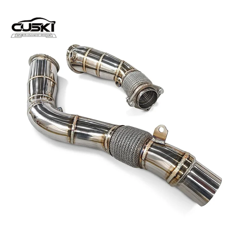 Pertains для BMW M3 M4 F80 F82 3.0T 2014-2019 без кошачьей даунпайпы фитинги модификации