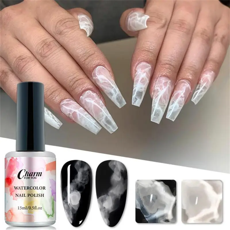 

15ml Transparent Blooming Gel Multi-color Gradient Smudge Blooming Glue Quick Blending Glue Clear Nail Polish Nail Art Gel