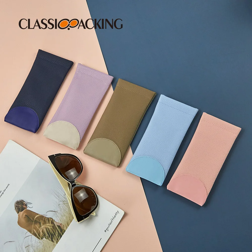 

Vazrobe PU Leather Glasses Bags Soft Colorful Eyeglasses Cases Portable Sunglasses Box Wholesale