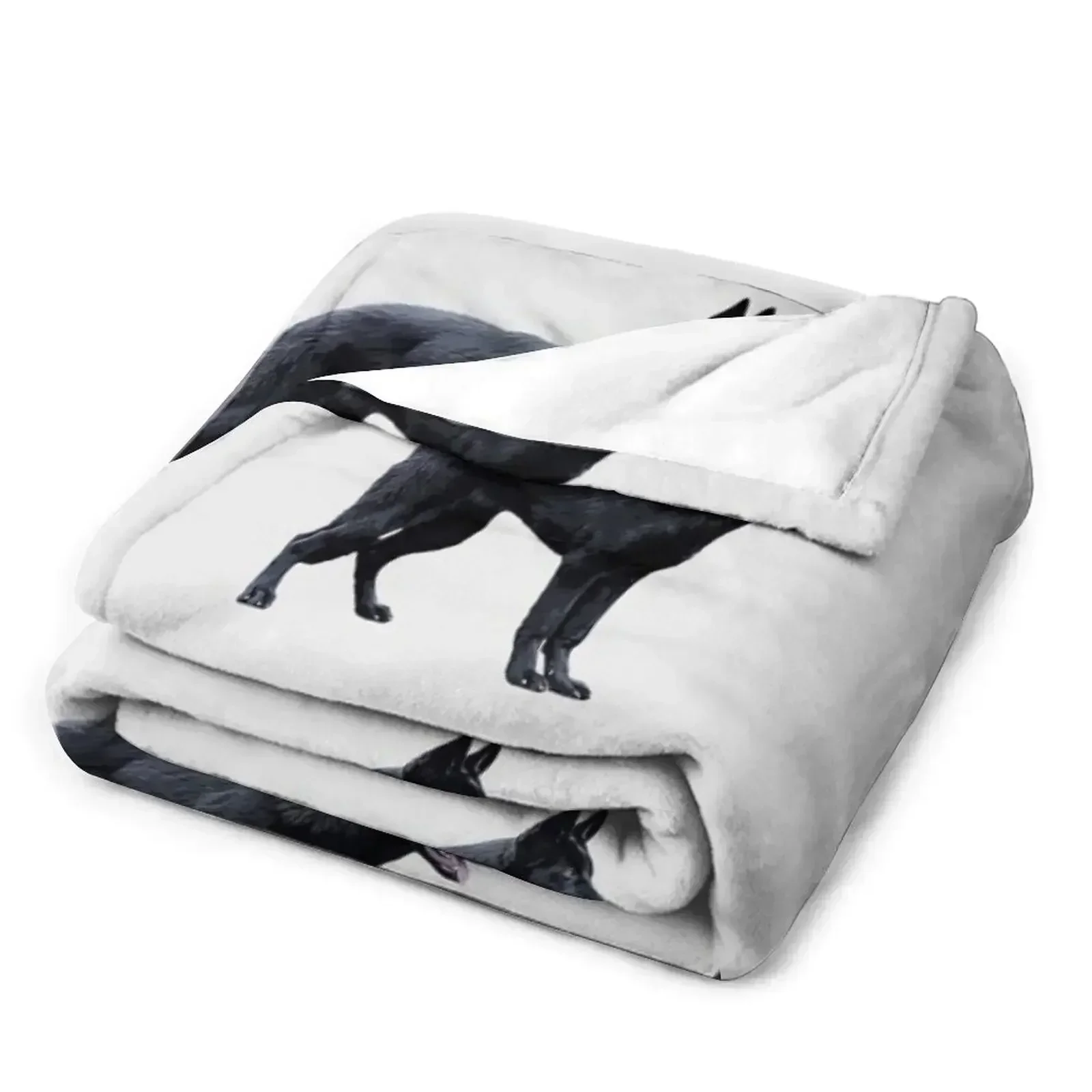 Черная немецкая овчарка GSD пледы плед декоративные диваны одеяла